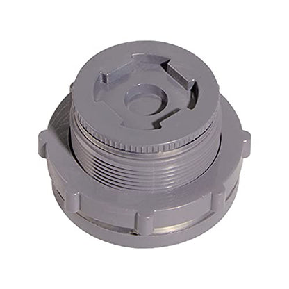 Ququyi 2 Inch PVC Bulkhead Water Tank Connector Adapter Fitting with Plugs Thru-Bulk Pipe Fitting for Rain Barrels, Aquariums, Ponds(Set of 1) - size: 2"-1pcs