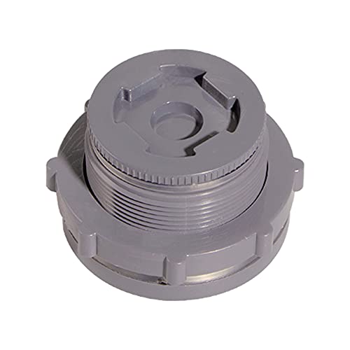 Ququyi 2 Inch PVC Bulkhead Water Tank Connector Adapter Fitting with Plugs Thru-Bulk Pipe Fitting for Rain Barrels, Aquariums, Ponds(Set of 1) - size: 2"-1pcs