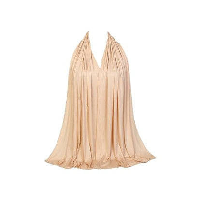 Non-see-through Premium Jersey Maxi Hijab Head Scarf Wrap for Muslim Women - color: Beige