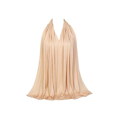 Non-see-through Premium Jersey Maxi Hijab Head Scarf Wrap for Muslim Women - color: Beige