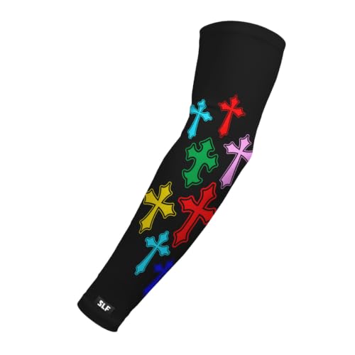 Faith Cross White and Black Arm Sleeve - color: Crosses Chroma, size: X-Large