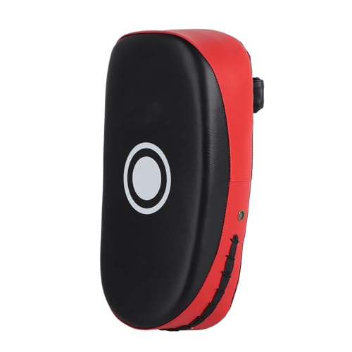 GLOGLOW Boxing Strike Pad for Training, High Density Sponge and PVC Leather, Multifunction Protective Strike Pad for Kickboxing Users - color: Red Stripe