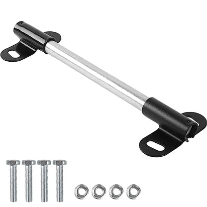 Heavy-Duty Wheelbarrow Axle Bracket Set - 10" x 0.63" Shaft and 2.1" x 3.3" Brackets - Compatible With 5/8" Axles - Includes Bolts and Nuts (1 Set) - size: 10 x 0.63" Axle+Brackets