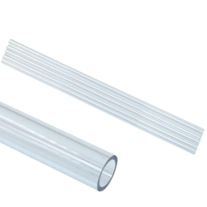 Piutouyar 6 Pcs Round Clear Rigid Tubing Pipe, 0.24 Inch (6 mm) ID x 0.31 Inch (8 mm) OD x 12 Inch (305 mm) Length Rigid Tubing Plastic Polycarbonate Tube - size: 6mmx8mm