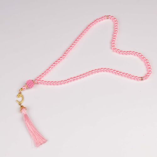 BABY SHOWER CHOCOLATE Set of 30 Muslim Prayer Beads – 99 Bead Tasbeeh in 4 Colors – Islamic Gift for Eid, Ramadan, Dhikr - color: Pink