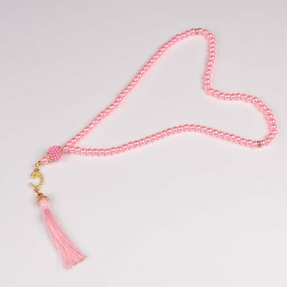 BABY SHOWER CHOCOLATE Set of 30 Muslim Prayer Beads – 99 Bead Tasbeeh in 4 Colors – Islamic Gift for Eid, Ramadan, Dhikr - color: Pink