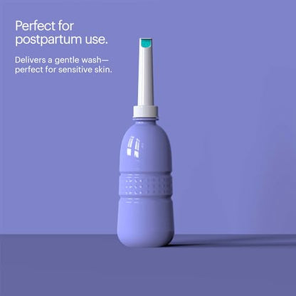 Brondell GoSpa Travel Bidet GS-70 – Portable Peri Bottle for Postpartum & Perineal Care, 400ml Handheld Bidet with Angled Nozzle, Collapsible Design, Nozzle Storage & Travel Bag, Amaranthine - color: Amaranthine