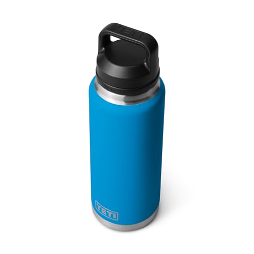 YETI Rambler 36 oz Bottle, Vacuum Insulated, Leakproof, Stainless Steel with Chug Cap - color: Big Wave Blue