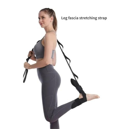 1pc Yoga Leg Stretching Band Flexibility Rehabilitation Fitness Plantar Fasciitis Training Belt Foot Care for Plantar Fasciitis, Heel Spurs and Achilles Ten - color: Gray