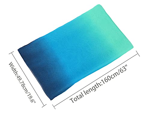 uxcell Women'sChiffon Sheer Long Scarf Silky Gradient Party - color: Blue Green