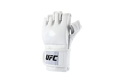 UFC Tonal MMA Gloves Grappling Fighting Fingerless Training Gloves - color: White, size: Medium