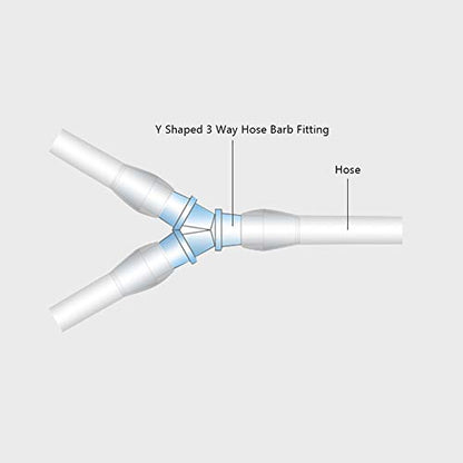 3/4" Hose Barb Fitting Equal Barbed Y Shaped 3 Way plastic Tubing Joint Splicer Mender Adapter Union for Oxygen Tubing Pipe Household Fuel Gas Liquid Air (Pack of 4) - size: 3/4 Inch