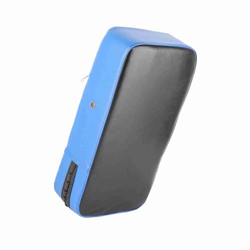 Taekwondo Boxing Kicking Strike Pad Foot and Hand Target Curved Training with Hand Grip Pressure Relief Valve 40 x 20 x 10 cm PU Leather Red Blue (Blue)