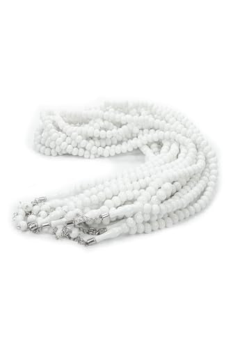 ihvan online, Tasbih Prayer Beads 99, Pack of 10, Muslim Prayer Bead, Islamic Rosary Bead, Dhikr, Tasbeeh Bulk, Misbaha, Masbaha, Tespih, Islamic Gift for Ramadan & Mawlid & Hajj Umrah - color: White
