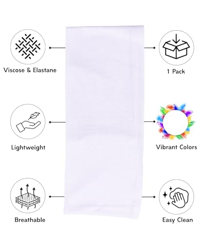 Prien Women Cotton Hijab Cap, Stretchy Head Cover, Pre-Sewn Inner Muslim Scarf Undercap, Non Slip Headband for Daily Wear - color: White