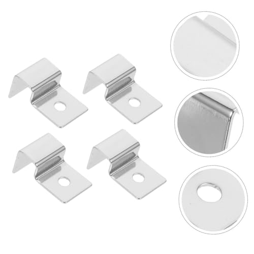 Yardwe 4Pcs Sturdy Stainless Steel Fish Tank Support Frame Aquarium Lid Holder for Glass Secure and Elegant Design for Fish Tank Covers