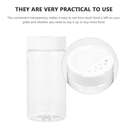 2pcs Creative Fish Food Storage Bottles with Multi-Holes, Portable Aquarium Feeding Containers for Fish Tanks, White Plastic Feeding Bottles for Aquatic Pets