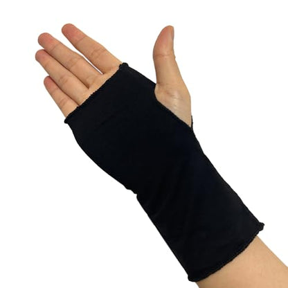 Wrist Sleeve Under Splint Hand Sock(4 Pack) Modal Stockinette Arm Protector Covers, Pre-Wrap Liner for Air Cast & Hand Brace - color: Short Version-black