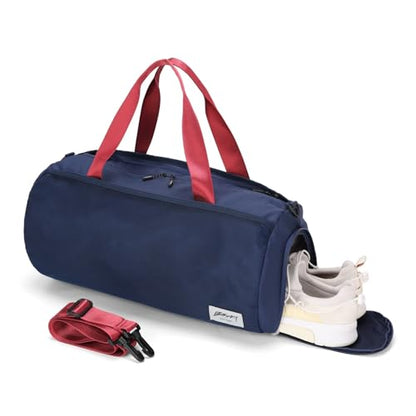BESMART Gym Bags for Men with Side Pocket，38L Large Sports Gym Duffle Bag | Adjustable Strap&Shoe Compartment, Waterproof, Spacious, Wet Pocket, Durable Duffel Bag for Gym,Travel, Fitness,Navyblue - color: Navyblue with TPU pocket