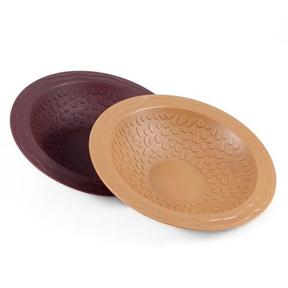 Turtle Bathing Pool Small, Resin Water Dish Feeding Bowl with Gentle Slope | for Turtles, Lizards, Frogs, Snakes - color: Yellow