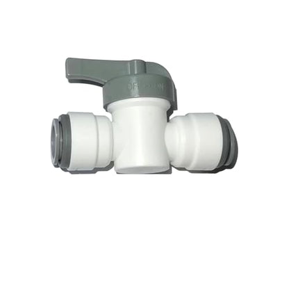 Acetal Copolymer 1/2" Tube OD Tube Fitting,Hand Shut Off Valve, Push to connect for RO water filter system parts (pack of 5) - style: 1/2 to 1/2 o.d. valve