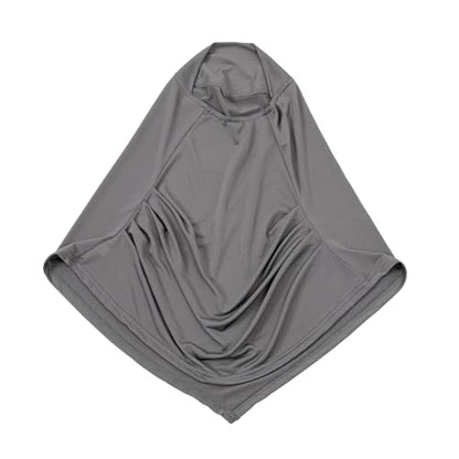 LMVERNA Ready To Wear Hijab for Women Muslim Instant Turban Soft Scarf for Prayer Long Hijabs - color: Grey