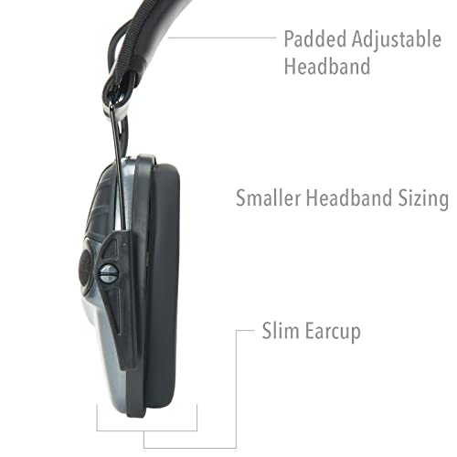 Howard Leight R02532 Impact Sport 22dB Gray Black Headband Small Ear Protection - color: Charcoal Gray, size: Youth/Adult Small