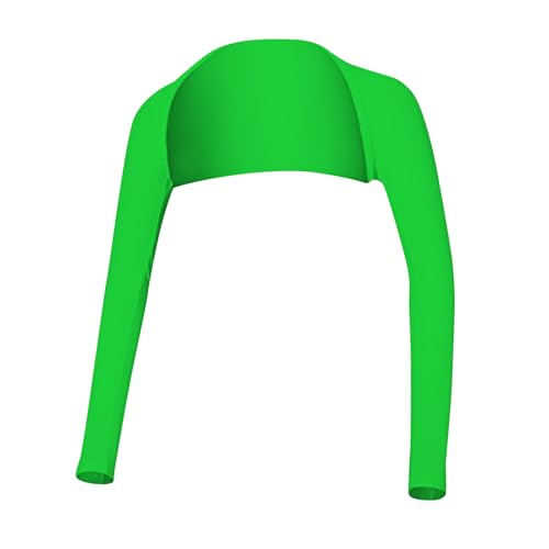 Advanced Cooling Shawl Arm Sleeve Sun Protection Comfortable & Breathable for Women Men - color: Grass Green, size: Small