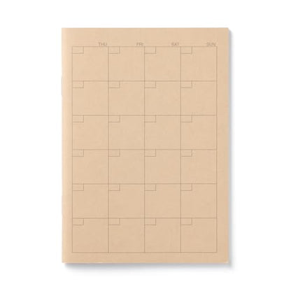 Muji 84925276 Monthly Notebook, A6, 32 Sheets - size: A6, style: Monthly