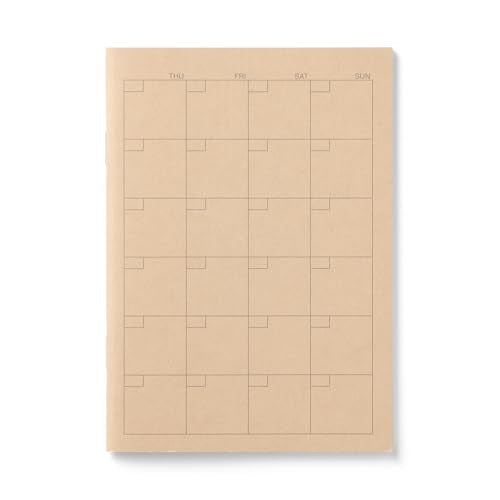 Muji 84925276 Monthly Notebook, A6, 32 Sheets - size: A6, style: Monthly