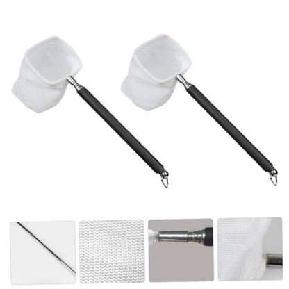 2pcs Telescopic Fish Net Shrimp Net Fish Tank Breeder Box Lightweight Compact Design Style