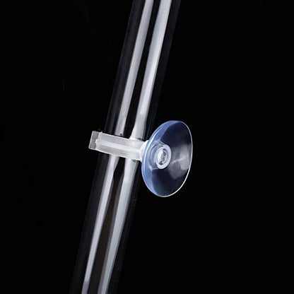 Shrimp Feeding Tube and Dish Set,Acrylic Shrimp Feeder Tube Feeding Dish Bowls for Fish Aquarium Shrimp Fish, with 2 Suction Cups,Fish Feeding Supplies(Tube Length 20cm)