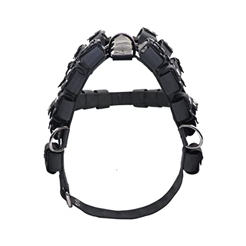 Dog Harness for Small Medium Large Dogs No Pull, Dog Weighted Vest, Tactical Dog Harness for Pit Bulls with Pockets (Adjustable Weight) - Weight Loss, Exercise, Walking, Muscle - size: Size L/Dog's Waist 29.5"-36.5"
