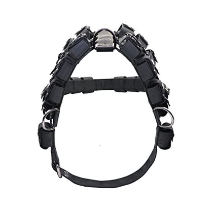Dog Harness for Small Medium Large Dogs No Pull, Dog Weighted Vest, Tactical Dog Harness for Pit Bulls with Pockets (Adjustable Weight) - Weight Loss, Exercise, Walking, Muscle - size: Size L/Dog's Waist 29.5"-36.5"