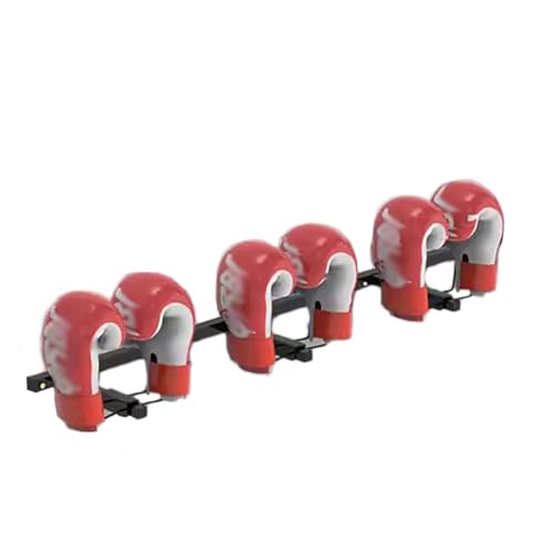 WDJBPSH Wall Mounted Display Boxing Glove Holder, Black Powder Coated Storage Rack with Metal Hook, Hold 2/3 / 4/5 Pair of Training Gloves Dryer - size: 96cm/37.7in long
