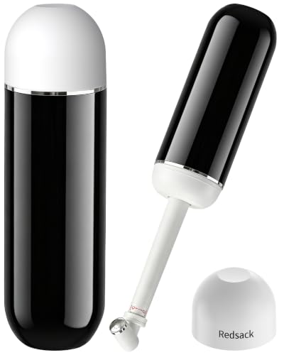 Portable Bidet for Travel & Camping - Manual Squeeze Peri Bottle Handheld - color: Black&white