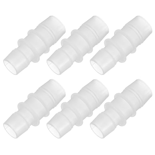 PATIKIL 5/8" to 7/9" 6 Pcs Plastic Hose Barb Fittings, Reducer Tube Fittings Pipe Adapter Union Splicer Joint Kit for Air Gas Water System Liquid Fuel Line Aquarium Tube Pump - size: 5/8"-7/9",(0.93"x2.11")