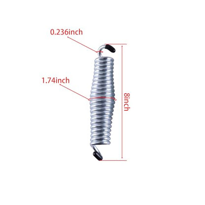 2 PCS Hammock Chair Porch Swing Springs Heavy Duty 1600Lbs Hammock Chair Spring Ceiling Mount Spring for Hanging Chairs, Ceiling Mount, Porch Swings, Punching Bag
