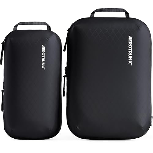 Aerotrunk Ultralight Compression Packing Cubes for Travel, 3-Pack, Black - color: Black, size: 3-Pack