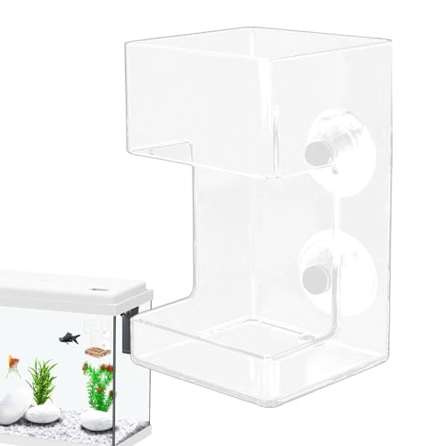 Betta Fish Feeding Tube - Clear Aquarium Feeder, Shrimp Feeder with Suction Cup | Transparent Fish Feeding Dish, Transparent Fish Feeder, Manual Betta Feeder, Fish Tank Feeding Tool for Aquatic Pets - size: square