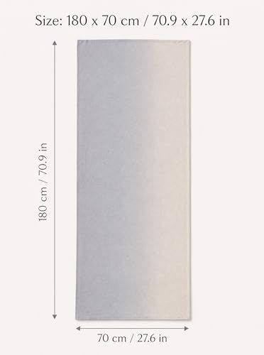 Premium Stretch Cotton Gradient Scarf for Women, Soft Jersey Wrap Shawl, Lightweight Ombre Hijab for Everyday Wear - color: Mctlo2537-beigegrey