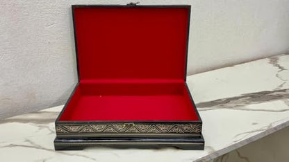 Handmade Antique wooden Quranbox with 99Names of God written bare hands, Engraved Names of Allah with Modern style Gift for him/her,
