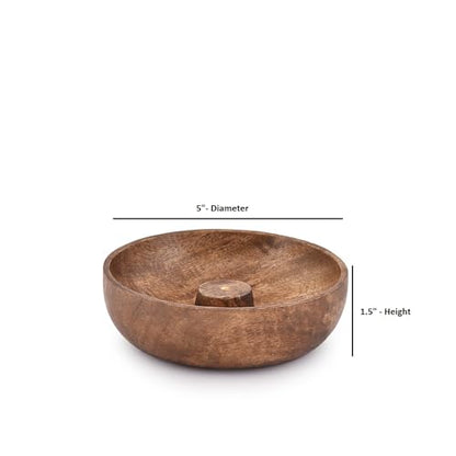 EDHAS Incense Burner Stick Holder Bowl, Ash Catcher Bowl for Home Décor, Meditation, Yoga (5" x 5" x 1.5")