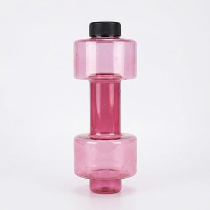 BDumbbell Shaped Sports Water Bottle Durable Plastic Gym Water Kettle For Fitness Outdoor And Daily Use - color: red