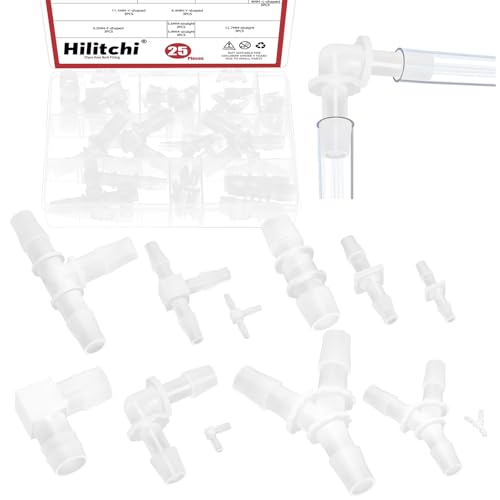 Hilitchi No.2 Hose Barb Fittings Kit Flexible Plastic Tube Hose Set For Home Repair Water Oil Transfer Aquarium - style: No.4