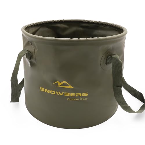 Multifunctional Collapsible Bucket,Portable Bin,Car Wash Bucket,Lightweight Foldable Bucket with Handles for Camping,Dish Washing,Laundry,Soaking Feet,Fishing,Hiking - color: Forest green, size: 676.3 Ounces