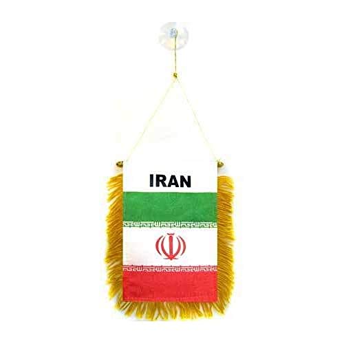 AZ FLAG Iran Pennant 4x6 in Iranian 100D Polyester Suction Cup - color: Iran