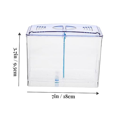POPETPOP Miniature Fish Breeding Box Acrylic Isolation Tank Incubator for Bettas Guppies Safe Feeding Hatchery with Smooth Surface for Home Aquariums