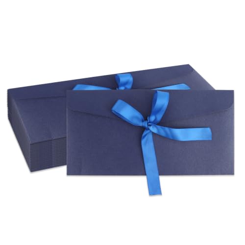 20 Pack Gift Card Envelopeswith Bow Tie Closure 8.66 x 4.33 Inch - color: Royal Blue