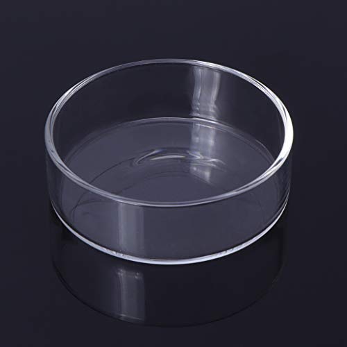 Aquarium Shrimp Feeding Dish High Glass Bottom Feeder Food Bowl 3.9 3.5 3.2 2.6 2.4 Inches Round Tray - size: Small
